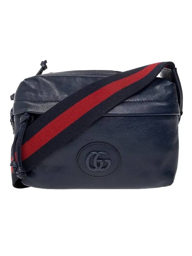 GG Supreme Leather Cross Bag Dark Blue - GUCCI - BALAAN 1