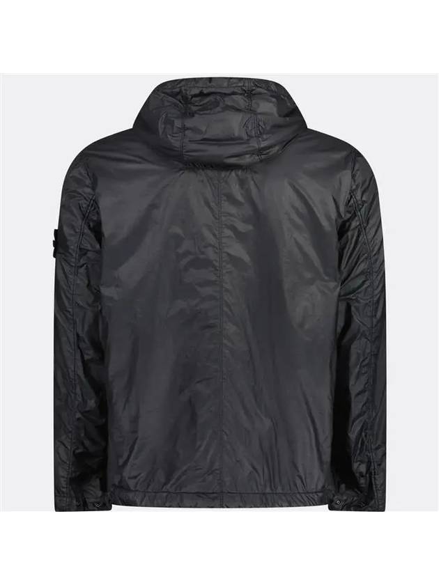 Garment Dyed Micro Yarn Hooded Jacket Black - STONE ISLAND - BALAAN 4