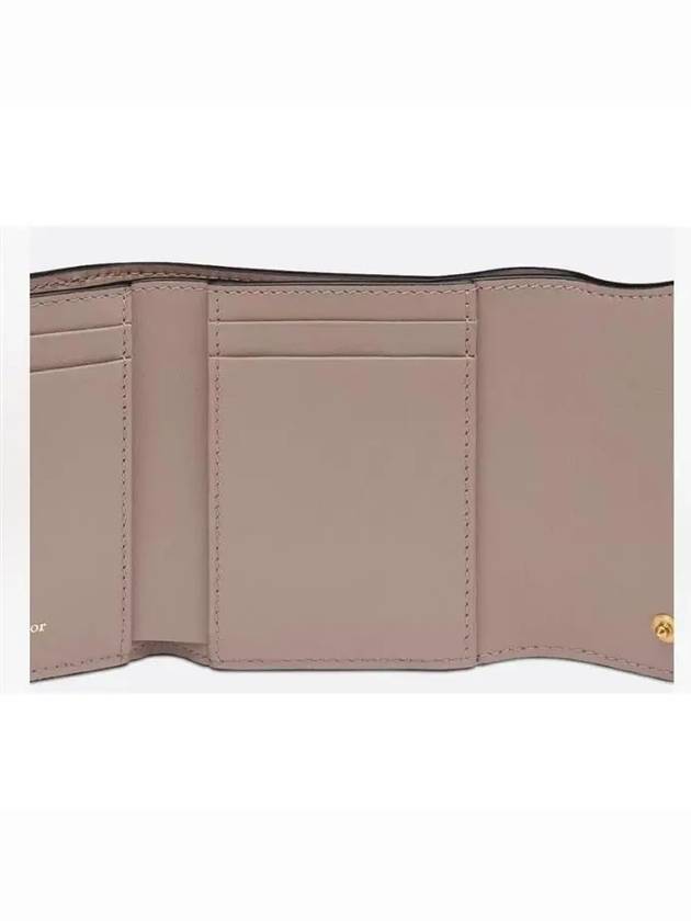 Saddle Lotus Goatskin Half Wallet Warm Taupe - DIOR - BALAAN 6