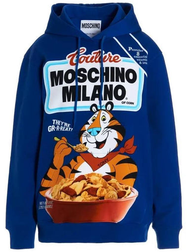 Kellogg Tony Hooded Top Blue - MOSCHINO - BALAAN 1