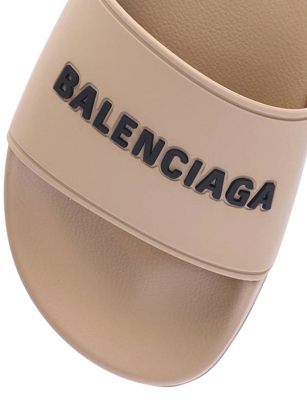 Logo Slides Slippers Beige - BALENCIAGA - BALAAN 6