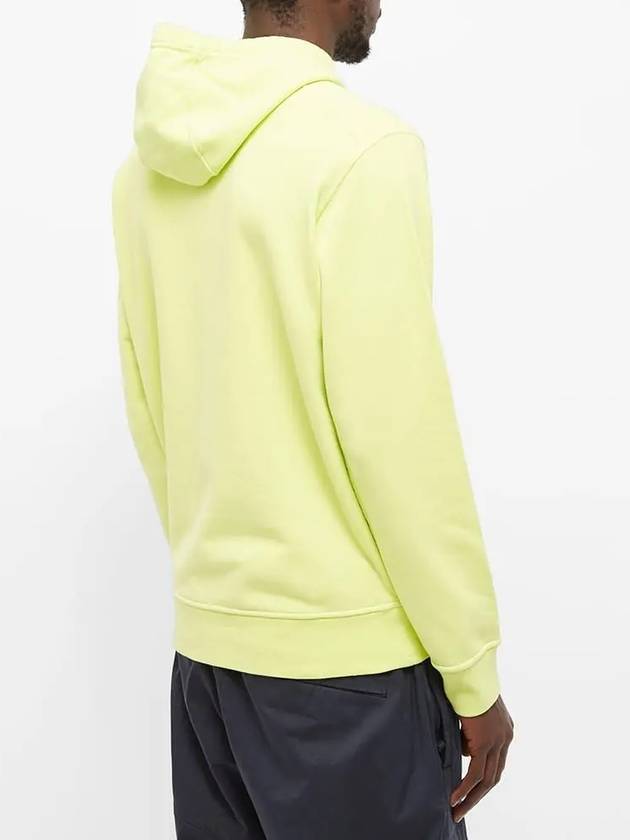 Waffen Patch Cotton Fleece Hoodie Lemon - STONE ISLAND - BALAAN 5