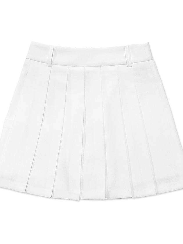 Warm Pocket Pleats Peach Brushed Pleated Skirt WHITE - MONBIRDIE GOLF - BALAAN 2