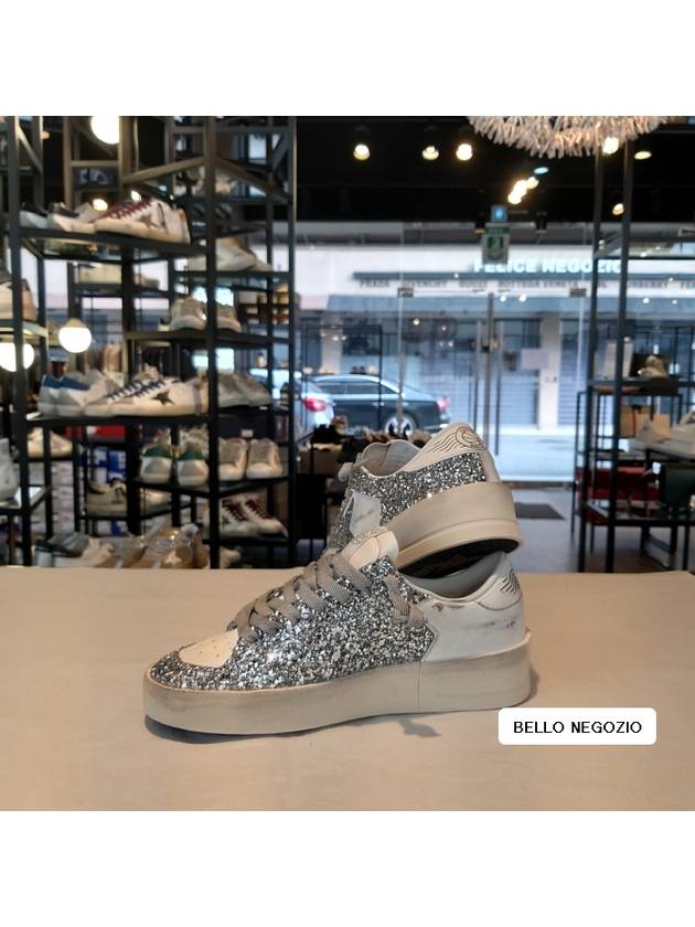 Stardan Glitter Low Top Sneakers Silver - GOLDEN GOOSE - BALAAN 9