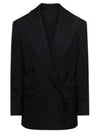 Grain De Poudre Blazer Jacket Black - BOTTEGA VENETA - BALAAN 2