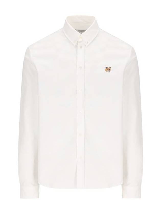 Mini Fox Head Classic BD Long Sleeve Shirt White - MAISON KITSUNE - BALAAN 2