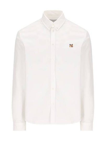 Mini Fox Head Classic BD Long Sleeve Shirt White - MAISON KITSUNE - BALAAN 2