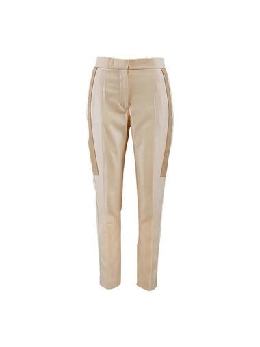 Women's Buttermilk Tailored Straight Pants Beige - BURBERRY - BALAAN 1