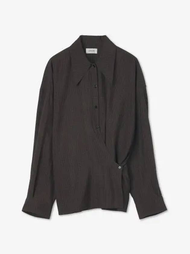 Twisted Shirt Brown Midnight - LEMAIRE - BALAAN 1