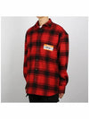 Check Name Tag Check Long Sleeve Shirt Red - VETEMENTS - BALAAN 3