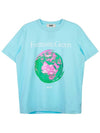 Fantastic Green Logo Short Sleeve T-Shirt Blue - MSGM - BALAAN 11