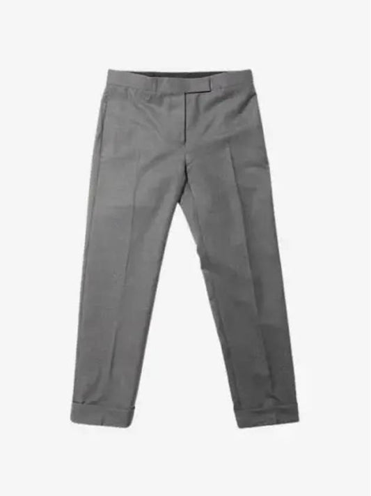 Low Rise Super Twill Wool Skinny Pants Gray - THOM BROWNE - BALAAN 2