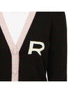 Intarsia knit logo wool cardigan black - ROCHAS - BALAAN 11