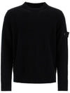 Compass Badge Wool Knit Top Black - STONE ISLAND - BALAAN 1