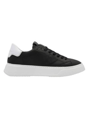 Men's Temple Tennis White Tab Low Top Sneakers Black - PHILIPPE MODEL - BALAAN 1