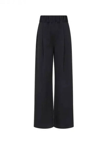 Women s One Tuck Silk Wide Pants Black 271095 - GIORGIO ARMANI - BALAAN 1