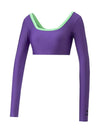 color block long sleeve t shirt purple - PUMA - BALAAN 2