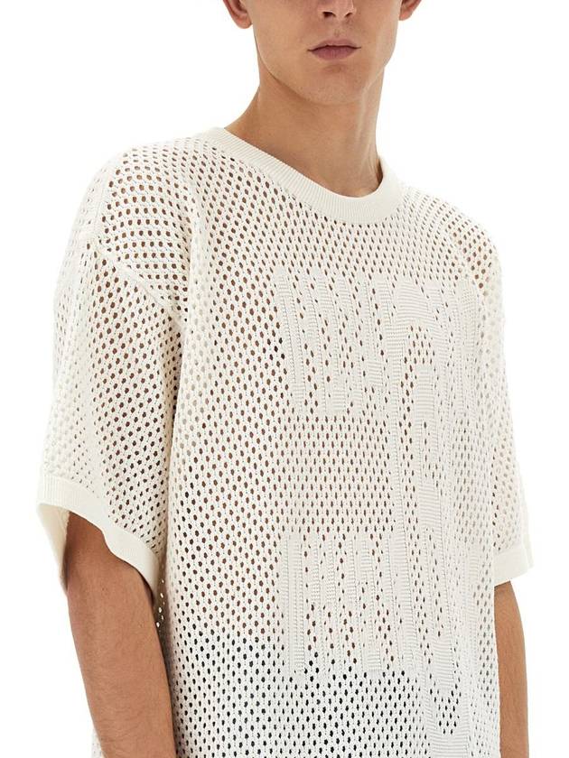 Logo mesh short sleeve t shirt white - MAISON MARGIELA - BALAAN 5