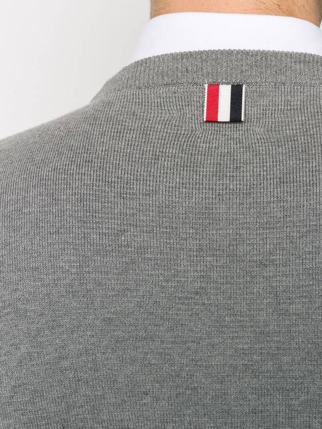 Men's Milan Stitch Armband Crew Neck Knit Top Light Grey - THOM BROWNE - BALAAN 6