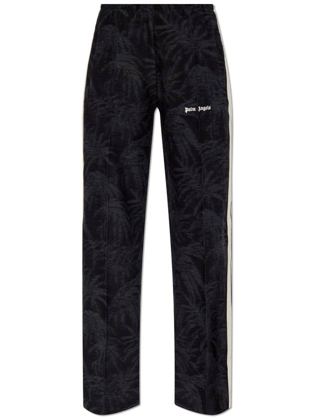 Palm Angels Sweatpants With Logo, Women's, Black - PALM ANGELS - BALAAN 1