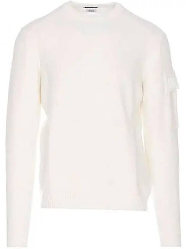 Metropolis Merino Wool Knit Top White - CP COMPANY - BALAAN 2