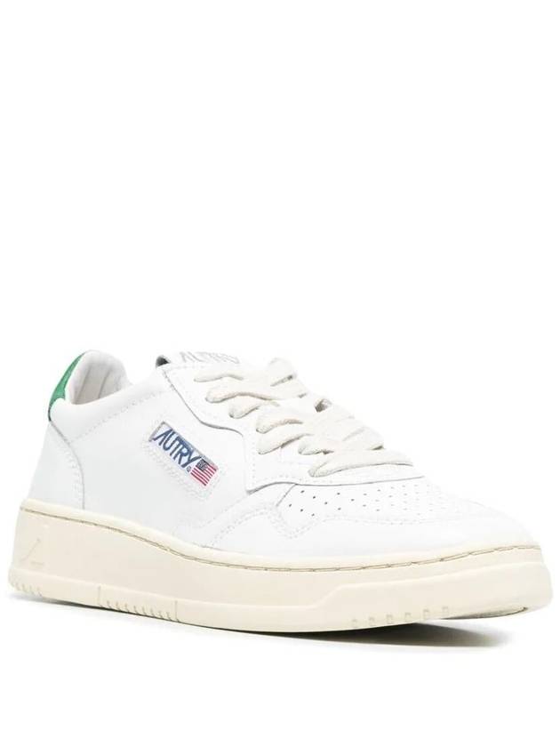 Medalist Green Tab Leather Low Top Sneakers White - AUTRY - BALAAN 3