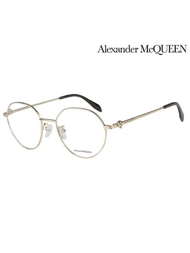 Eyewear Round Metal  Eyeglasses Gold - ALEXANDER MCQUEEN - BALAAN 3