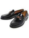 Double G Leather Loafers Black - GUCCI - BALAAN 2