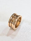 Women s Ring 18K B Zero1 3 Band Rose Gold No 46 352920 - BVLGARI - BALAAN 3