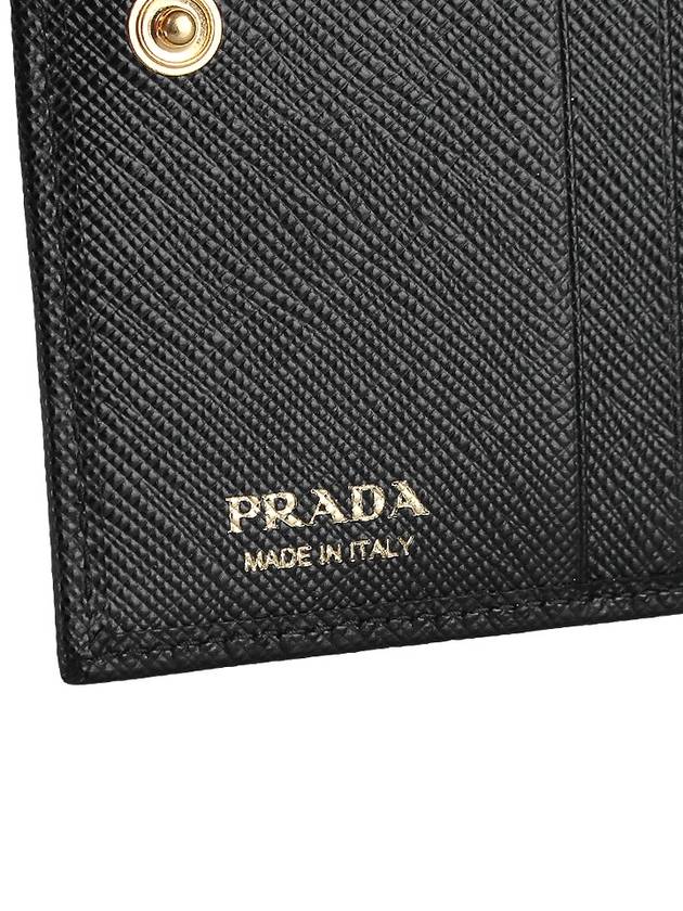 Small Saffiano Half Wallet Black - PRADA - BALAAN 7