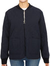 Elea Quilting Zip-Up Jacket Navy - A.P.C. - BALAAN 5