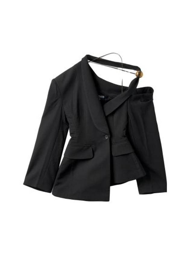 La Veste Asymmetrical Blazer Jacket Black - JACQUEMUS - BALAAN 2