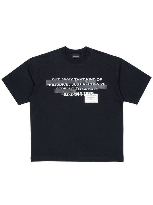 BBD Hidden Slogan Pigment T Shirt Black - BLACKBLOND - BALAAN 2