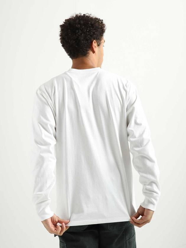 American Script Long Sleeve T-Shirt White - CARHARTT WIP - BALAAN 4