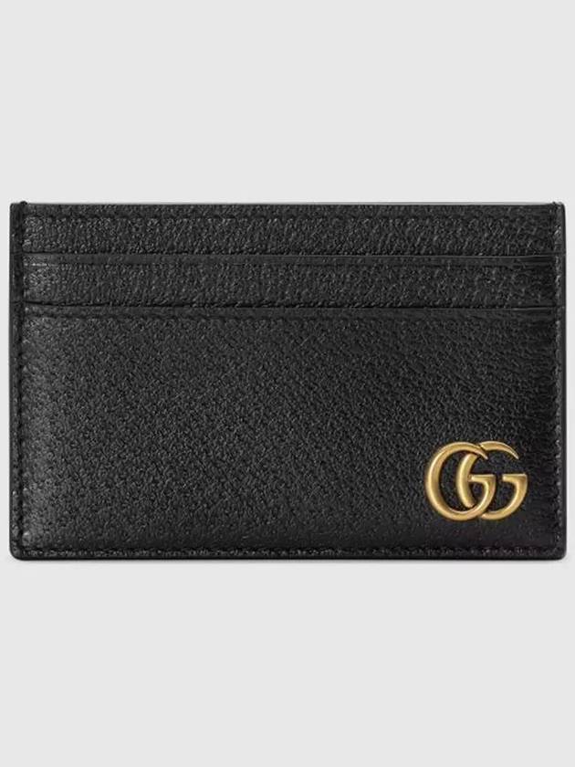 Gold Hardware GG Marmont Card Wallet Black - GUCCI - BALAAN 4