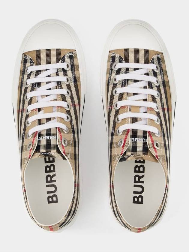 Vintage Check Cotton Sneakers Archive Beige - BURBERRY - BALAAN 5