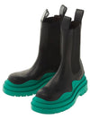 Green Tire Chelsea Boots Acid Turquoise Black - BOTTEGA VENETA - BALAAN.