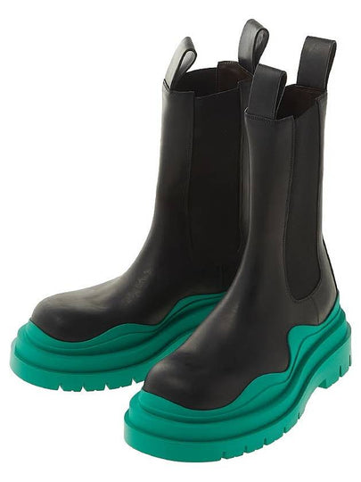 Tire Chelsea Boots Black  Acid Turquoise - BOTTEGA VENETA - BALAAN 2