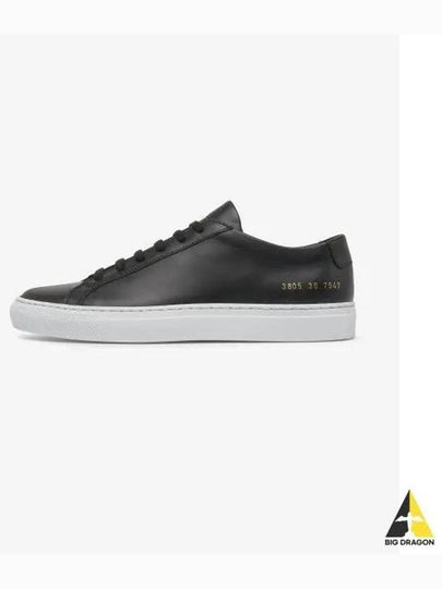 Achilles White Sole Low Top Sneakers Black - COMMON PROJECTS - BALAAN 2