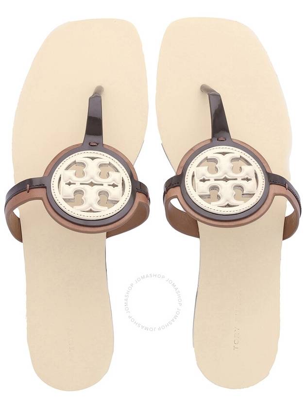 Tory Burch Miller Bombe Leather Thong Sandals, Size 7 - TORY BURCH - BALAAN 3