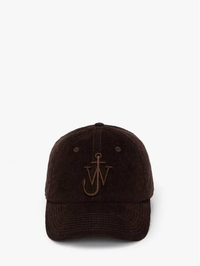 Anchor Logo Corduroy Ball Cap Dark Brown - JW ANDERSON - BALAAN 2