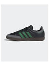 Samba OG Leather Low Top Sneakers Green Core Black - ADIDAS - BALAAN 1