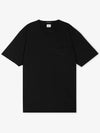 Embroidered Logo Cotton Short Sleeve T-shirt Black B0710996445 - CP COMPANY - BALAAN 3