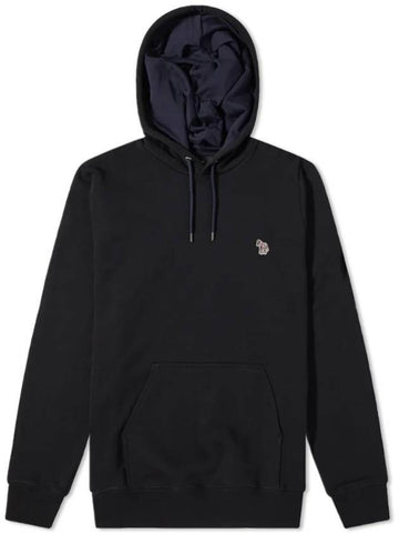 Zebra Patch Cotton Hoodie Black - PAUL SMITH - BALAAN 1