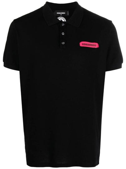 Logo Cotton Polo PK Shirt Black - DSQUARED2 - BALAAN 2