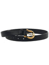 Gancini Buckle Leather Belt Black - SALVATORE FERRAGAMO - BALAAN 2