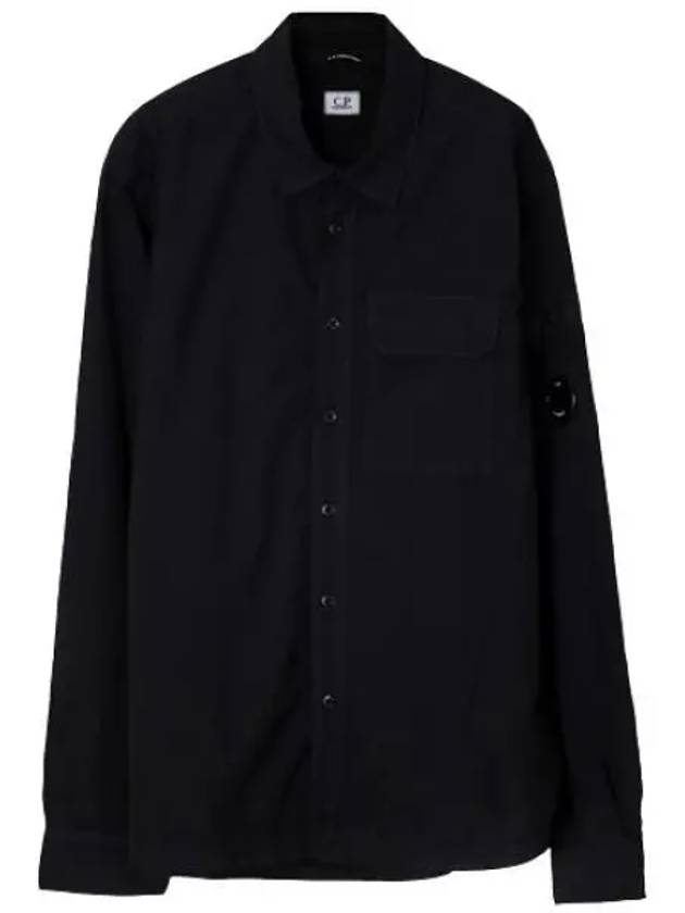 Tylon L Button Long Sleeve Shirt Black - CP COMPANY - BALAAN 2