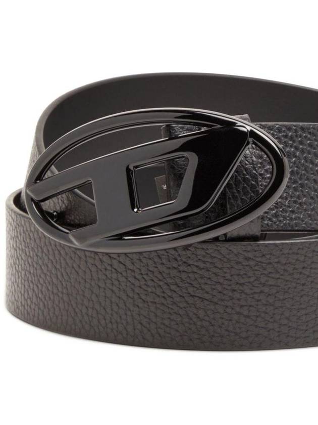 B 1DR Leather Belt Black - DIESEL - BALAAN 3