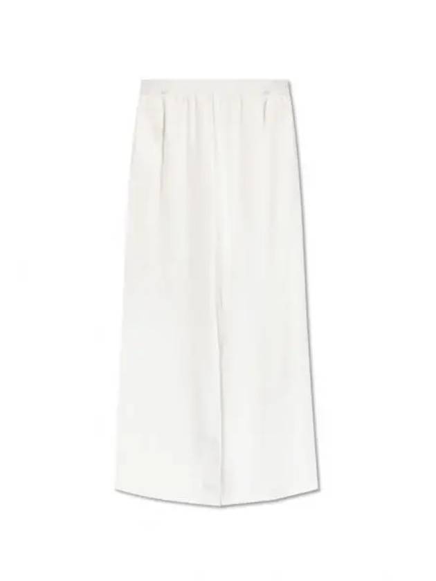 Women White Relaxed Fitting Satin Trousers Pants PAD264F284 D623 0000 0142 - FABIANA FILIPPI - BALAAN 1