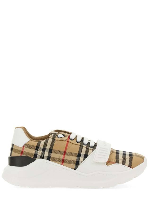 Vintage Check Suede Leather Sneakers Archive Beige - BURBERRY - BALAAN 3